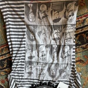 Striped Blondie  Graphic Women's Top